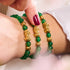 Mini Pixiu Feng Shui Bracelet | EARTH Element | Green Agate x 18k Gold